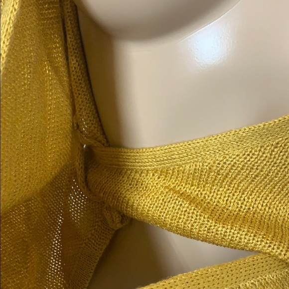 JUST FOR YOU MUSTARD WRAP SWEATER size medium - Picture 4 of 10